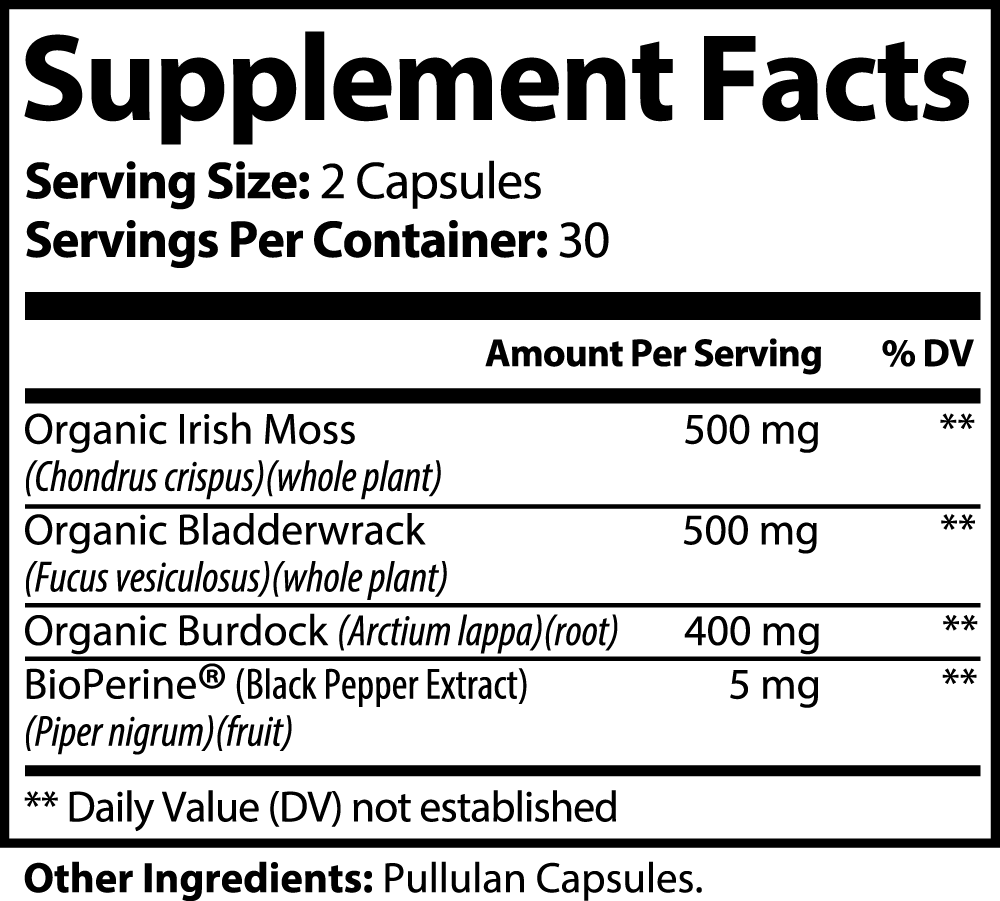 Organic Sea Moss And Bladderwrack